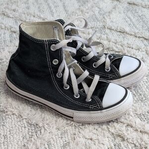 Converse Kids Black High-Top Sneakers with White Accents